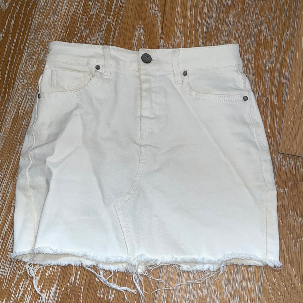 Unpublished White/ Ivory Jean Skirt (Size 24)